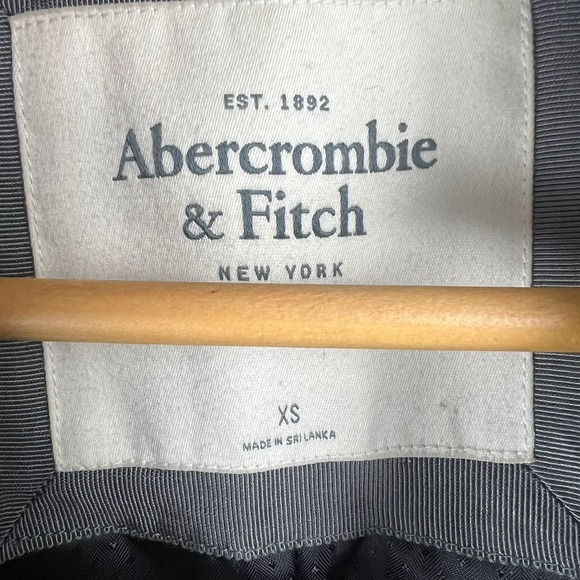 Abercrombie & Fitch Womens Herringbone Wool Alpaca Blend Double Breasted Coat XS - Picture 10 of 10